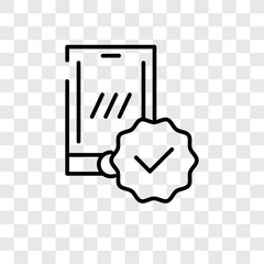 Poster - Smartphone vector icon isolated on transparent background, Smartphone logo design