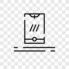 Poster - Smartphone vector icon isolated on transparent background, Smartphone logo design