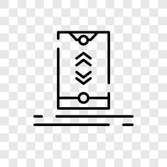 Poster - Smartphone vector icon isolated on transparent background, Smartphone logo design