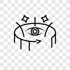 Poster - Eye vector icon isolated on transparent background, Eye logo design