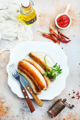 Canvas Print - fried sausages