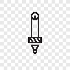 Poster - Pencil vector icon isolated on transparent background, Pencil logo design