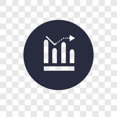 Poster - Diagrams vector icon isolated on transparent background, Diagrams logo design