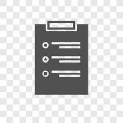 Poster - List vector icon isolated on transparent background, List logo design