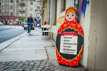 Streets of the Neustadt Neighbourhood in Dresden, Germany