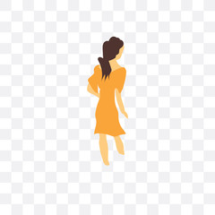 Wall Mural - woman walking icon isolated on transparent background. Simple and editable woman walking icons. Modern icon vector illustration.