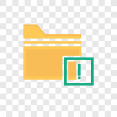 Poster - Folder vector icon isolated on transparent background, Folder logo design