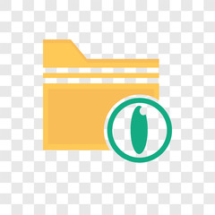 Poster - Folder vector icon isolated on transparent background, Folder logo design