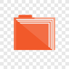Poster - Folder vector icon isolated on transparent background, Folder logo design