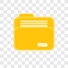 Poster - Folder vector icon isolated on transparent background, Folder logo design