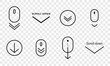 Scroll down icon. Vector scrolling sybmol for web design