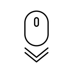 Fototapete - Scroll down icon. Vector scrolling sybmol for web design