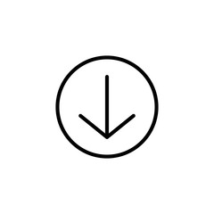 Fototapete - Scroll down icon. Vector scrolling sybmol for web design