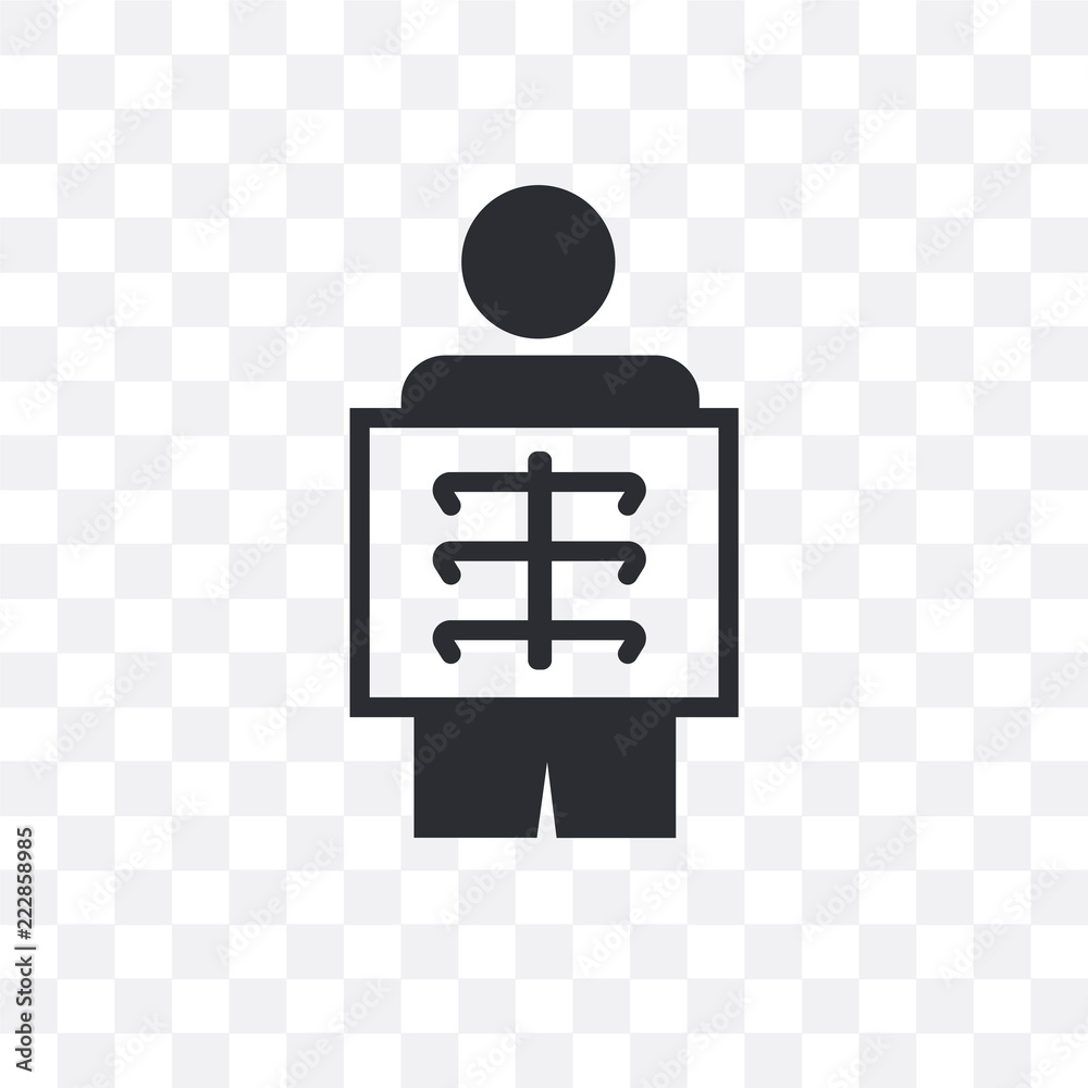 x ray icon isolated on transparent background. Simple and editable x ray icons. Modern icon vector illustration.