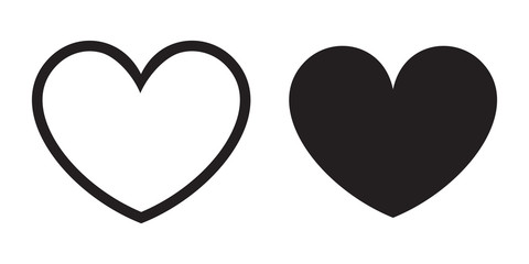 Poster - Heart shape vector silhouette design