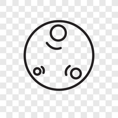Poster - Moon vector icon isolated on transparent background, Moon logo design