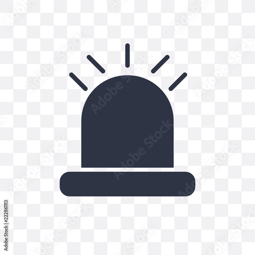 Fotografie, Obraz Alarm vector icon isolated on transparent background, Alarm logo design