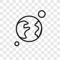 Poster - Planet earth vector icon isolated on transparent background, Planet earth logo design