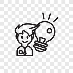 Fototapete - Idea vector icon isolated on transparent background, Idea logo design