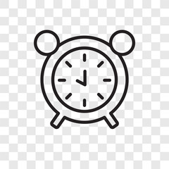 Poster - Clock vector icon isolated on transparent background, Clock logo design