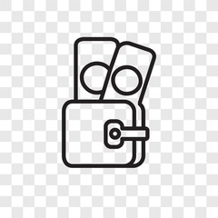 Poster - Briefcase vector icon isolated on transparent background, Briefcase logo design