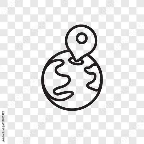 Fotografía Position vector icon isolated on transparent background, Position logo design