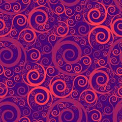 Poster - Seamless air pattern of spirals and curls. Ornament for fabrics and packaging.
