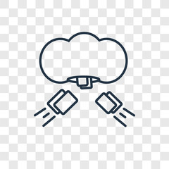 Poster - Cloud vector icon isolated on transparent background, Cloud logo design
