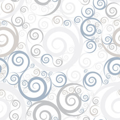 Poster - Seamless air pattern of spirals and curls. Ornament for fabrics and packaging.