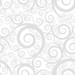 Poster - Seamless air pattern of spirals and curls. Ornament for fabrics and packaging.