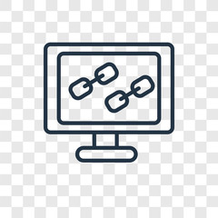 Poster - Backlink vector icon isolated on transparent background, Backlink logo design