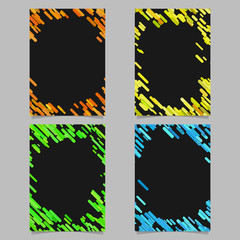 Poster - Abstract brochure background template set with colored diagonal stripes