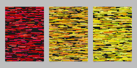 Poster - Abstract irregular horizontal rounded stripe background page template set