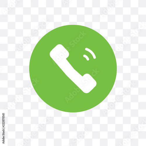 Fotografie, Obraz Phone vector icon isolated on transparent background, Phone logo design