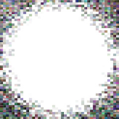 Poster - Abstract gradient rectangle background - digital vector mosaic design with blank space in the middle