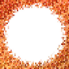 Poster - Geometrical mosaic rectangle background - gradient vector graphic design from rectangles in orange tones on white background