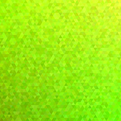 Poster - Polygonal abstract tiled triangle background - modern vector graphic design with green color regular triangles