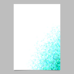 Poster - Abstract triangle brochure background template - polygonal stationery design