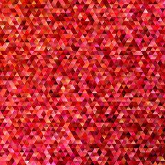 Poster - Red geometric polygonal regular triangle tile background - modern geometrical gradient vector graphic design