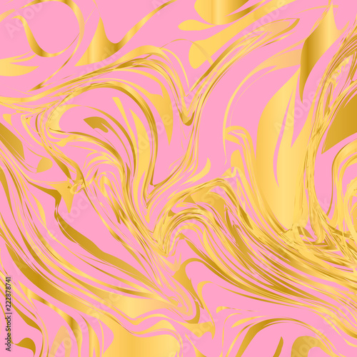 Pink And Gold Marble Texture Background Liquid Effect Backdrop
