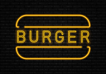 Leinwandbilder - Fast Food neon