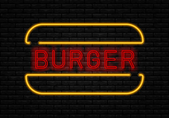 Leinwandbilder - Fast Food neon