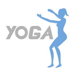 Sticker - yoga woman icon