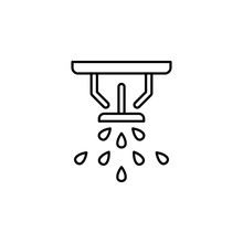 Fire Sprinkler Icon. Element Of Drip Watering Icon For Mobile Concept And Web Apps. Thin Line Fire Sprinkler Icon Can Be Used For Web And Mobile