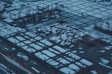 Poster - Construction site seen outside the window