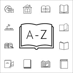 Poster - ABC icon. Books and magazines icons universal set for web and mobile