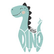 Dinosaur baby boy cute print. Little cool dino slogan and lettering.