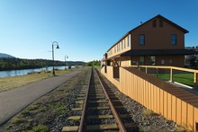 Waterfront Trolley Rail Track In Whitehorse