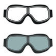 Moto goggles  vector illustration flat style front 
