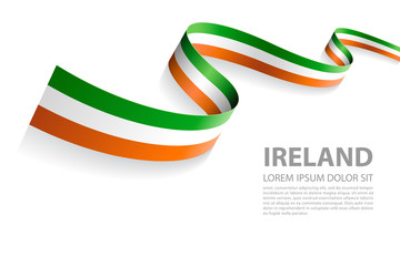 Wall Mural - Vector Banner with Ireland Flag colors